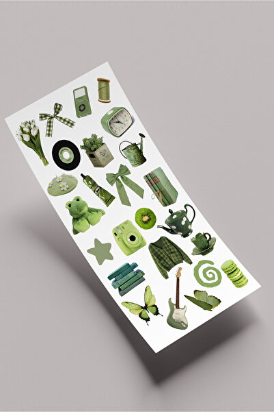 Yeşil Dokunuşlar Sticker Seti