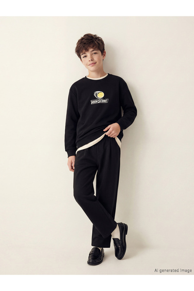 LC Waikiki Pantaloni pentru băieți cu șnur în talie Sparkly Choices de la Shi...