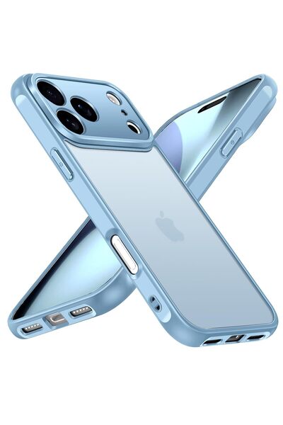 iVoler Husă magnetică iPhone 17 Pro albastră MagSafe protecție cameră obiecti...