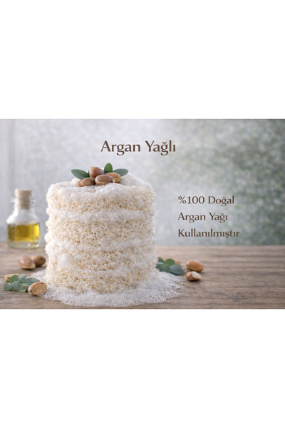 Lavandula Kendinden sabunlu, %100 Doğal/Soğuk sıkım Argan Yağlı, Kabak Lifi