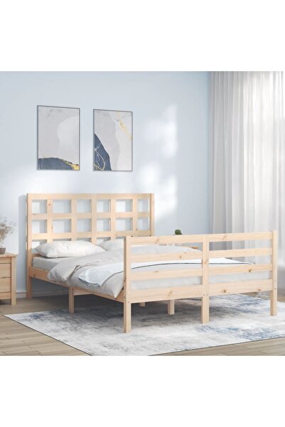 Concept Cadru de pat cu tăblie, 120x200 cm, lemn masiv