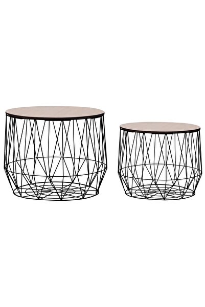 Concept Măsuțe de cafea, set de 2, negre