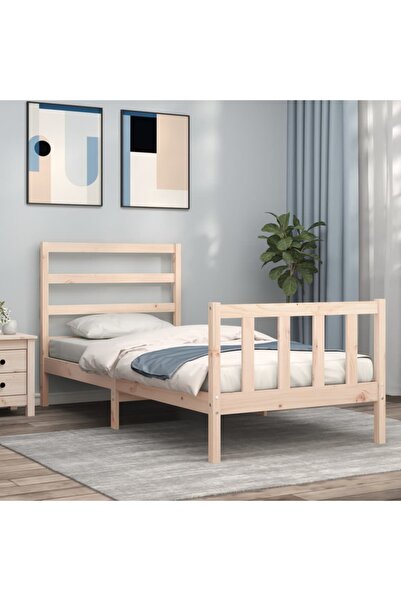 Concept Cadru de pat cu tăblie, 90x200 cm, lemn masiv