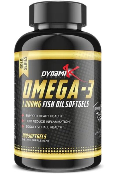 DYNAMIK MUSCLE Dynamik Omega-3 1000mg Fish Oil Gold Series 100 Softgels