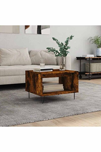 Concept Τραπεζάκι σαλονιού, καπνιστή δρυς, 60x50x40 εκ., επεξεργασμένο ξύλο