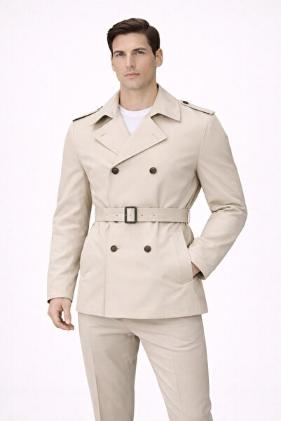 BASEL.CO Water and Windproof Midi Length Belted Trench Coat