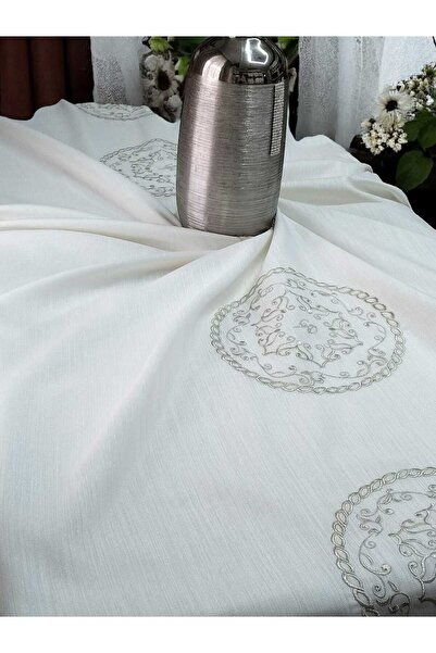 BAŞ TASARIM Sim Özel Desen İşlemeli Masa Örtüsü