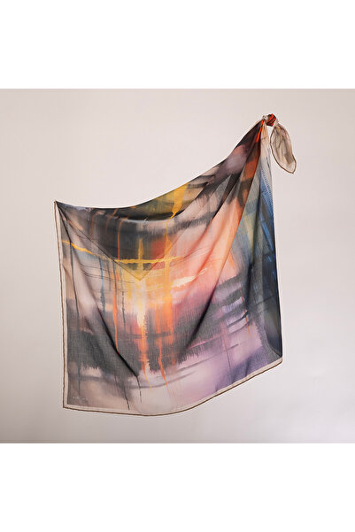 PİRAMİT Naturel Eşarp | Renk Karnavalı