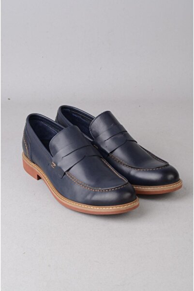 SEÇ KUNDURA SEÇ 2654 LOAFER PANTOFI BĂRBAȚI DIN PIELE NATURALĂ ALBASTRU ÎNCHIS