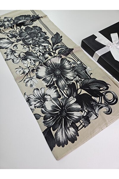 tomrisboutique Luxury Voile Silk Shawl Hijab Foulard Scarf Shawl Flower Patte...