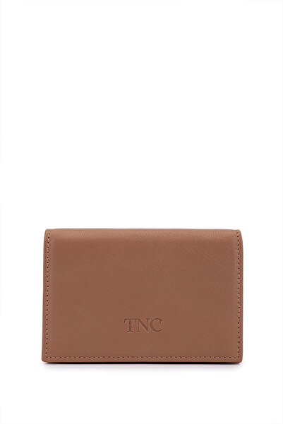 Tamer Tanca Unisex Genuine Leather Beige Card Holder