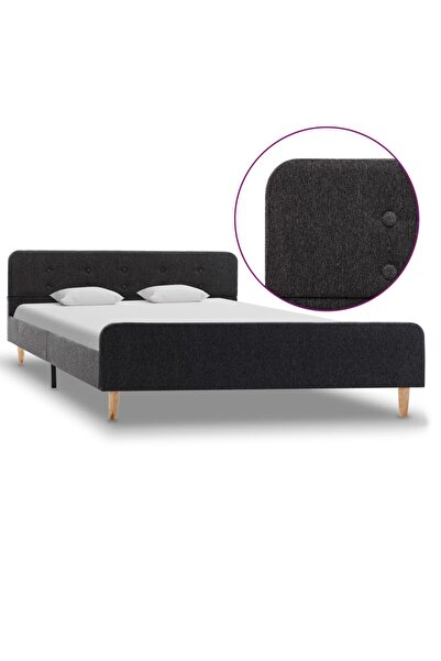 Concept Σκελετός κρεβατιού, σκούρο γκρι, 160 x 200 εκ., λινάτσα