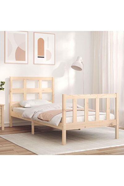 Concept Cadru de pat cu tăblie, 90x200 cm, lemn masiv