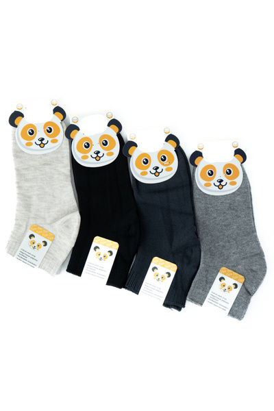 Oppland Boy's Booties Model Short Socks 4-Piece Cotton Stylish Sporty Pattern...