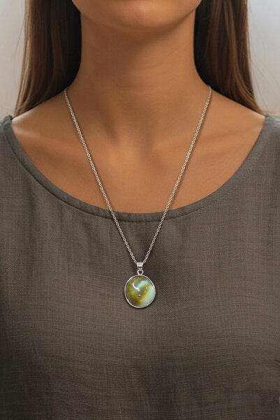 Pozitif Doğal Taş Yılancık Stone Necklace 226-3