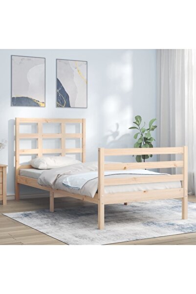 Concept Cadru de pat cu tăblie, 100x200 cm, lemn masiv