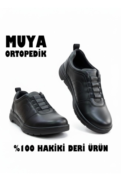 Neco Muya Genuine Leather, Orthopedic Father's Shoes, Extra Comfort Extra Lig...