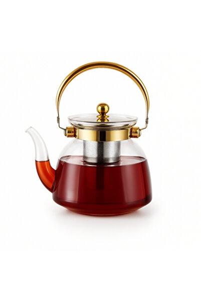 Biki Thermal glass teapot with stainless steel infuser – 600ml