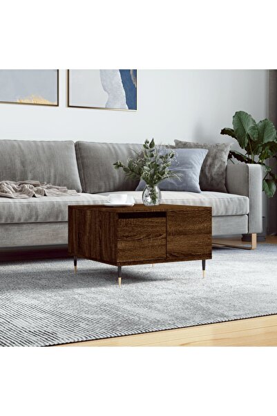 Concept Τραπεζάκι σαλονιού, καφέ δρυς, 55x55x36,5 εκ., επεξεργασμένο ξύλο