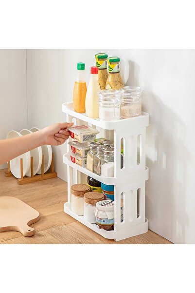 Thirty Three Design White plastic shelf, 3 shelves, with side protections, 28...