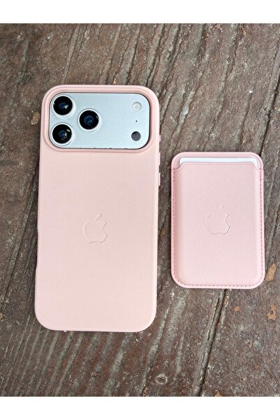 madamcase İPHONE 17 PRO PEMBE RENK ANİMASYONLU MAGSAFE KILIF VE MAGSAFE KARTLIK