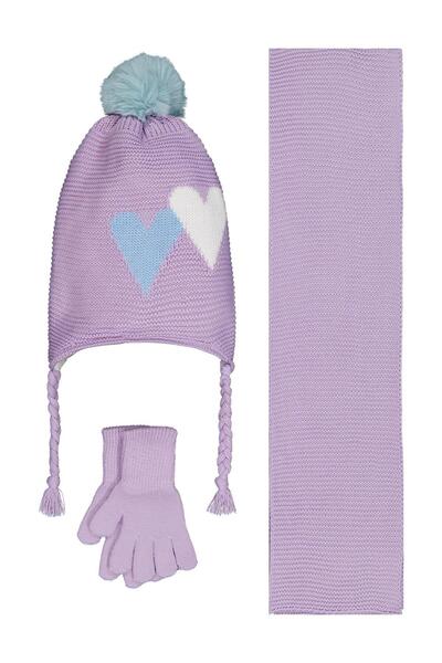 Civil Girls 2-5 Years Old Scarf, Beanie and Glove Set - Pink Standard