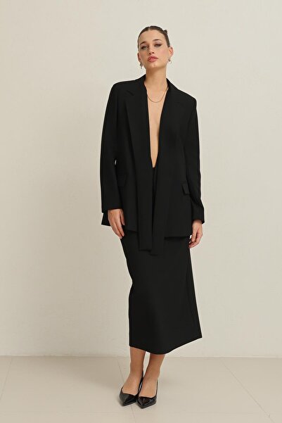 Setre Black Collar Detailed Jacket