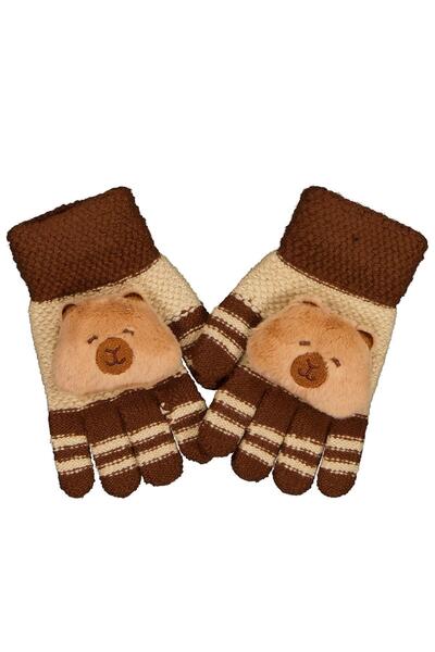 Kitti قفازات محبوكة للأولاد من 4-8 سنوات - قياسية