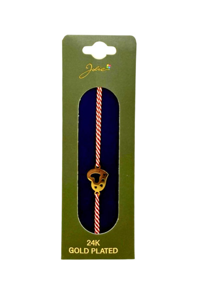 OEM Martisor Heart Bracelet, 24K Gold Plated, Traditional Red-White Cord