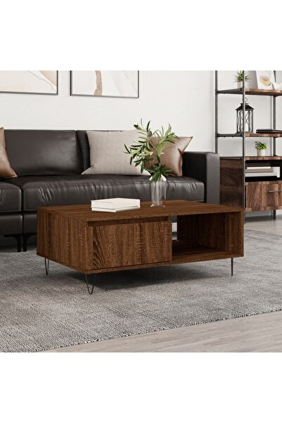 Concept Masă de cafea, stejar maro, 90x60x35 cm, lemn compozit