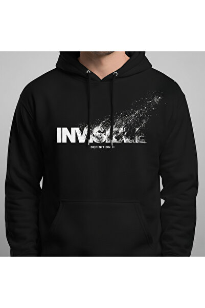 Eritqaa Invisible Written Street Style Unisex Hoodie Modern Hooded Sweatshirt
