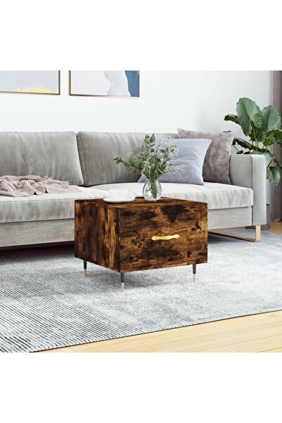 Concept Masă de cafea, stejar afumat, 50x50x40 cm, lemn prelucrat