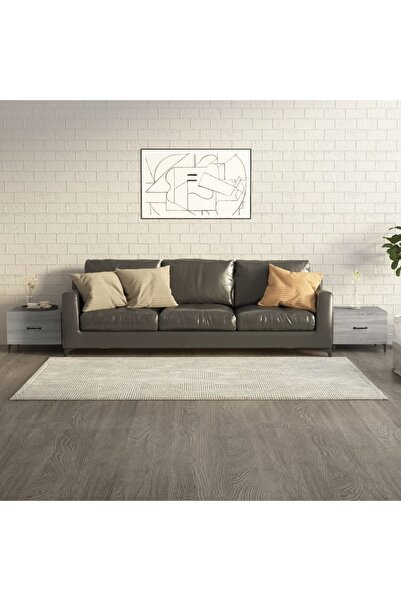 Concept Τραπεζάκια σαλονιού με μεταλλικά πόδια, 2 τεμ., γκρι sonoma, 50x50x40...