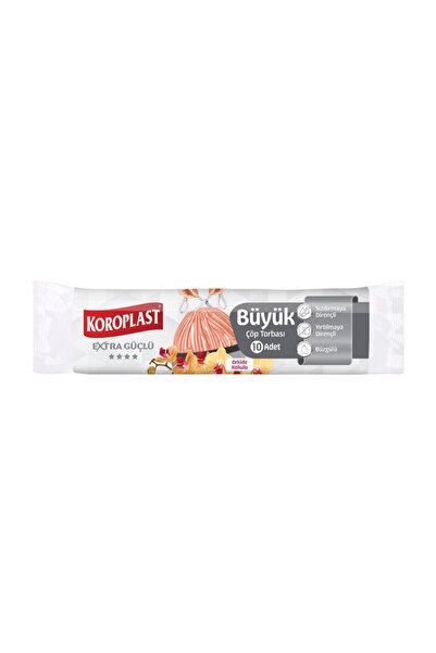 Koroplast Ekstra Güçlü Koku Hapseden Orkide Kokulu, Büzgülü Büyük Boy Çöp Tor...