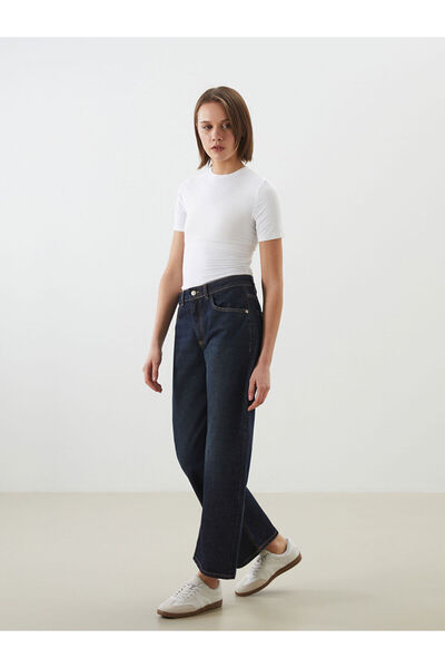 LC Waikiki بنطلون جينز نسائي فضفاض من أوزماركا للموسم الجديد