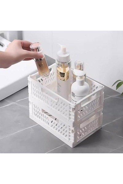 Thirty Three Design Universal storage box, foldable, white plastic, 22x14.8x8...