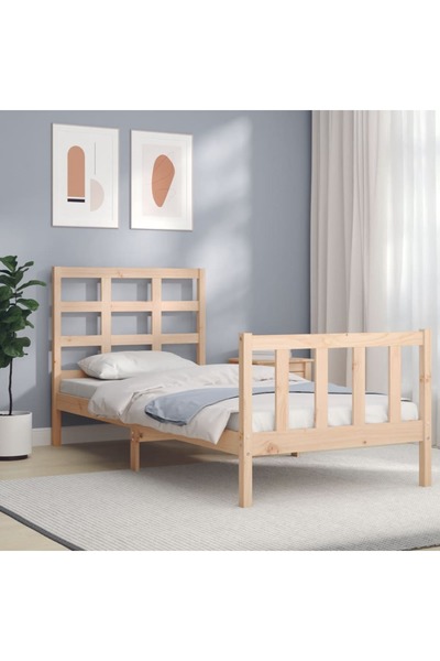 Concept Cadru de pat cu tăblie, 90x200 cm, lemn masiv