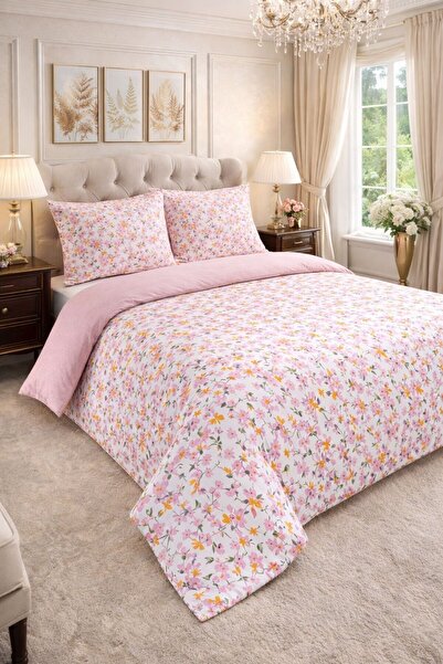 VALİOSA VALİDEZ Flora Cotton Patterned Double Duvet Cover Set