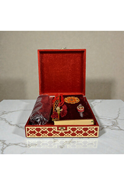 Zey-Al Set cadou islamic cu cutie cu design special – Covoraș de rugăciune, e...