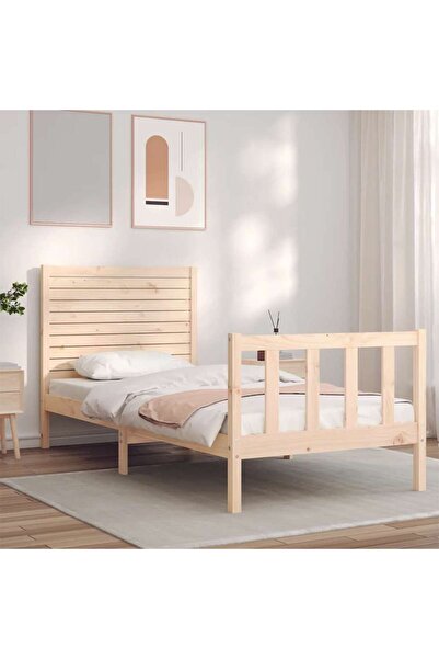 Concept Cadru de pat cu tăblie, 90x200 cm, lemn masiv