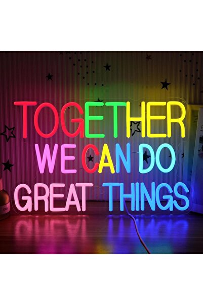 Slasa Together We Can Do Great Things Neon LED Sign 39x30 cm with 6mm Acrylic...