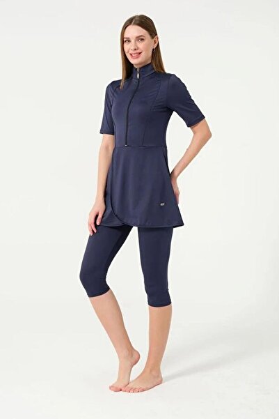 TESMAY Quick Drying Lycra Swimsuit Fabric Short Sleeve Tights Swimsuit 24147