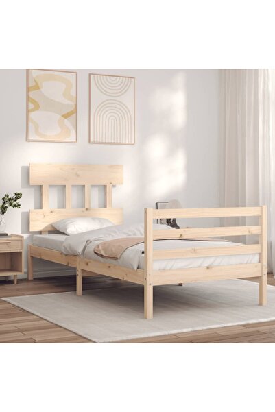 Concept Cadru de pat cu tăblie, 90x200 cm, lemn masiv