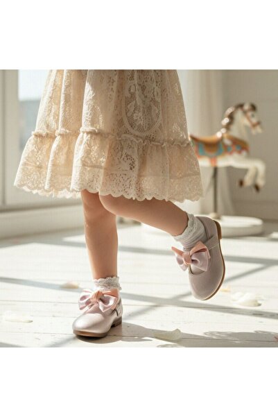 OEM Pantofi casual pentru fete, cu aplicație fundă decorativă, practici și co...