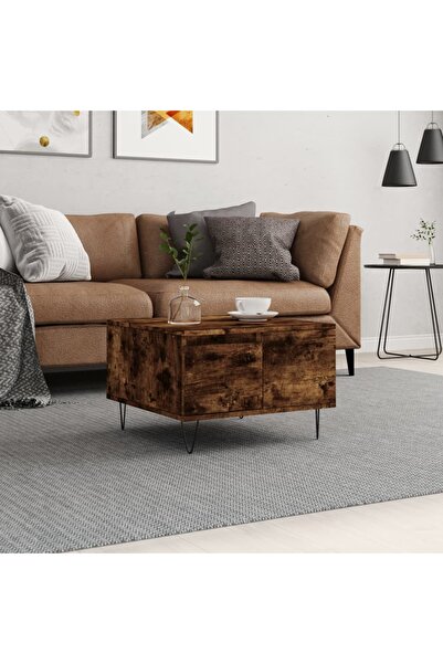 Concept Masă de cafea, stejar afumat, 55x55x36,5 cm, lemn prelucrat