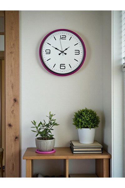 Leyaton 36 cm Pink Modern Wall Clock Lwlhm-Ytrs345