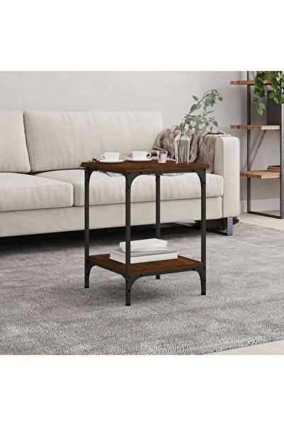 Concept Τραπεζάκι σαλονιού, καφέ δρυς, 40x40x55 εκ., επεξεργασμένο ξύλο
