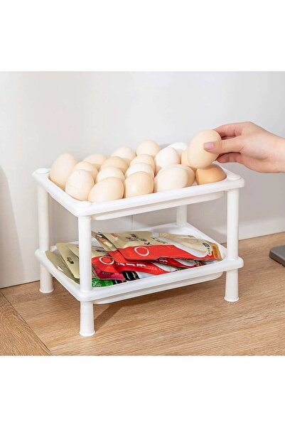 Thirty Three Design White plastic shelf, 2 shelves, 32x11x19 cm