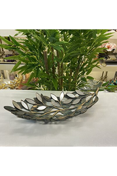 Gold home design Dekoratif Yaprak Aynalı Gondol