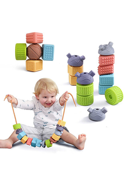 TUMAMA KIDS Joc Șnuruit Forme Silicon Tumama, 18 Piese, +3 Ani, Multicolor